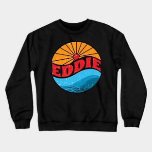 Graphic Eddie Lovely Name Flowers Vintage Classic Styles Crewneck Sweatshirt